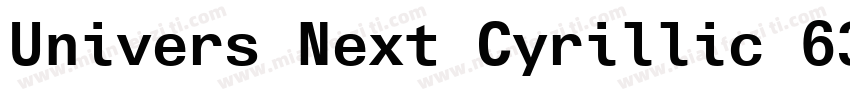 Univers Next Cyrillic 630 Bold字体转换